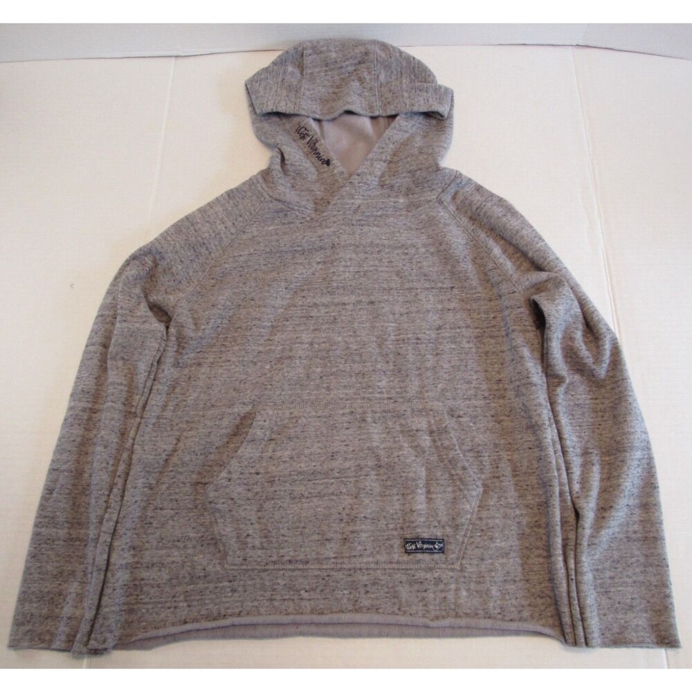 State of Mine Pullover Hoodie West Virginia Heather Gray Rolled Hem Size M